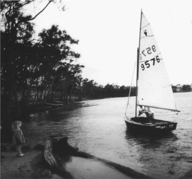 In calmer days Sophie watches while I learn to sail my Heron The Heron took - photo 5