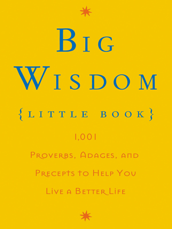 Big Wisdom LITTLE BOOK Big Wisdom LITTLE BOOK 1001 PROVERBS ADAGES - photo 1