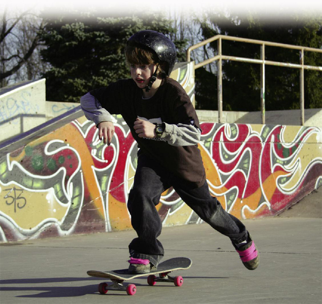 Street skaters perform tricks on curbs benches and other common objects - photo 13