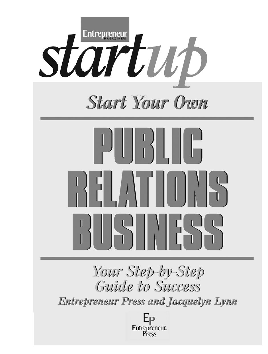 Table of Contents Additional titles in Entrepreneurs Startup Series - photo 2