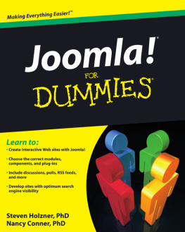 Steve Holzner Ph.D. Joomla! For Dummies