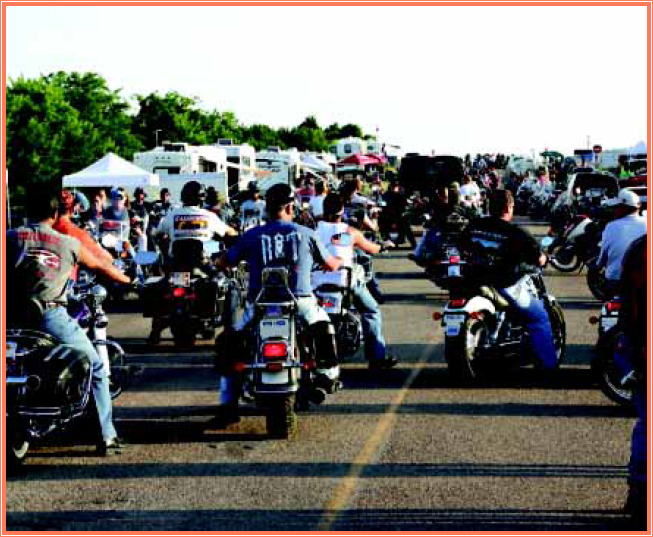 Bikers travel across the country to attend motorcycle rallies PROTECTION FROM - photo 8