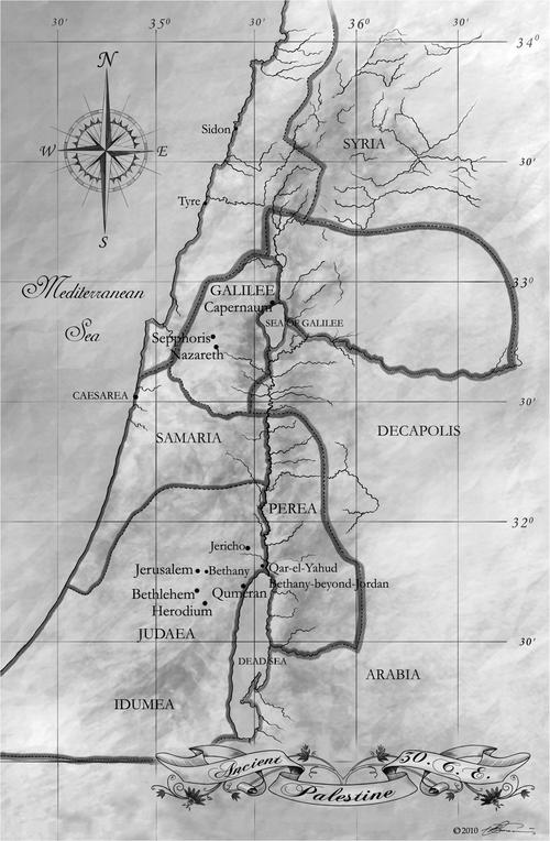 ABOVE Map of ancient Palestine ca 30CE BEFORE THE COMMON ERA BCE - photo 3