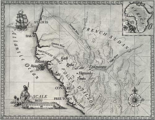 Area of Olivier de Sandervals expeditions in West Africa circa 1890 PART - photo 3