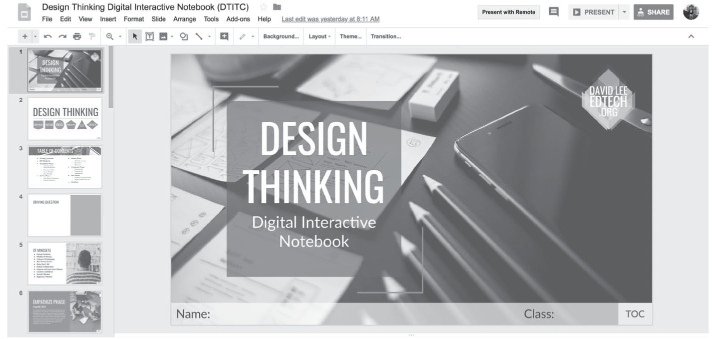 The DTDIN Google Slides presentation gives students the ability to work on - photo 1