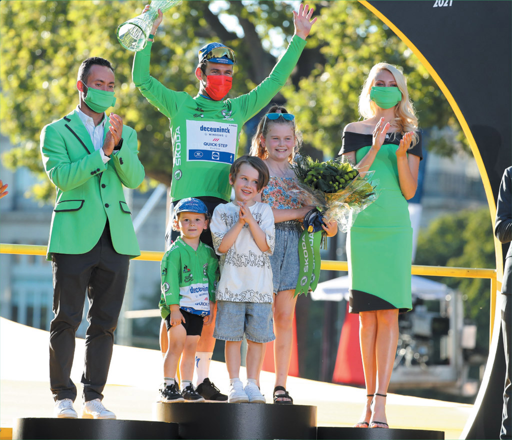 With my kids Casper Frey and Delilah marking my second green jersey win on - photo 24