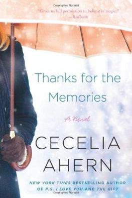 Cecelia Ahern Thanks for the Memories