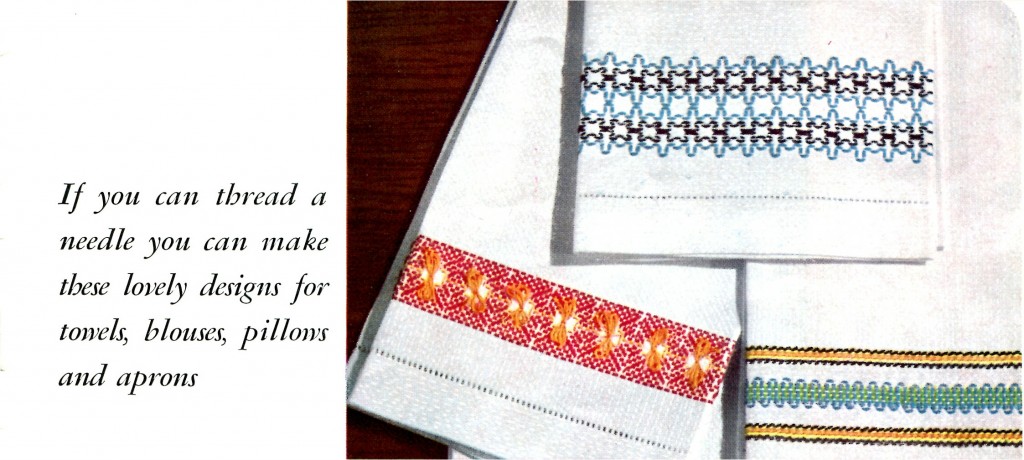 Huck toweling also known as Swedish weaving is a style of embroidery that is - photo 1