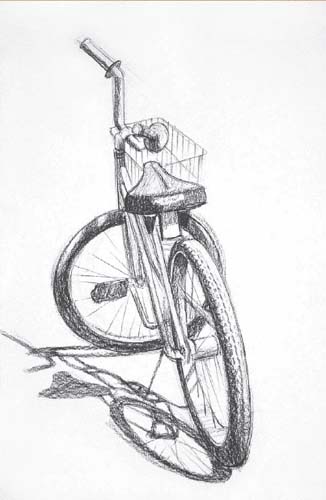 Two-Wheeler Charcoal on toned Canson paper 16 12 41cm 30cm The - photo 4