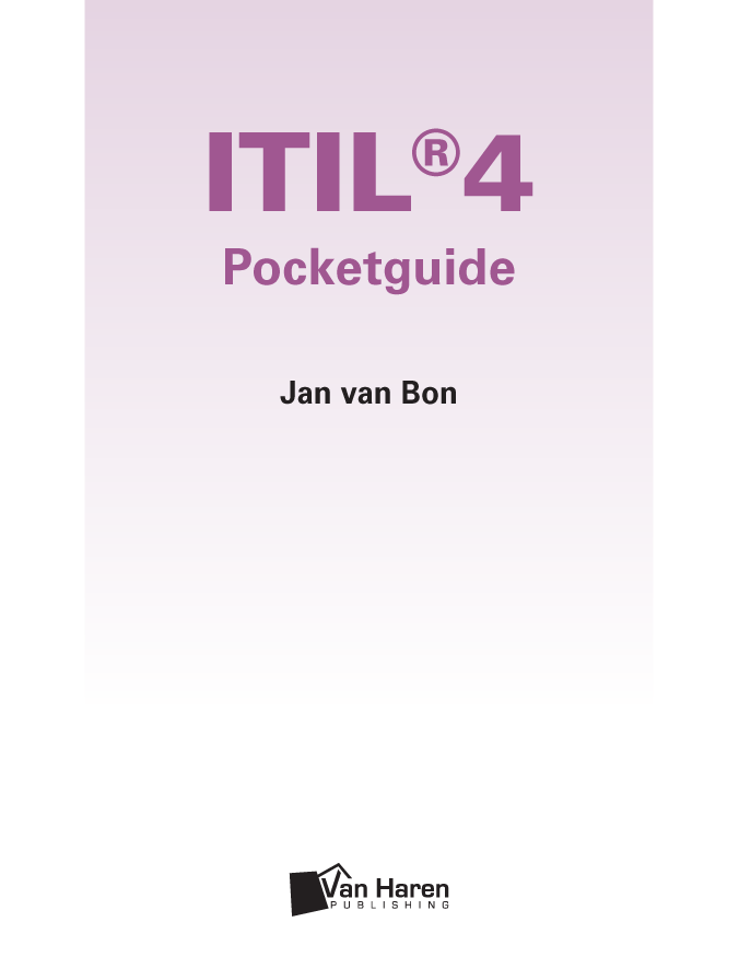 Colofon Titel ITIL 4 Pocketguide Auteur Jan van Bon Uitgever - photo 1