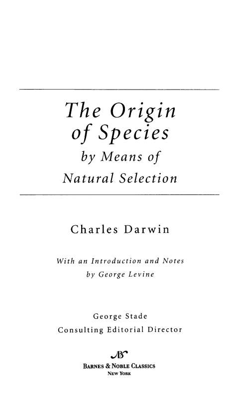 Table of Contents From the Pages of The Origin of Species No case is on - photo 1