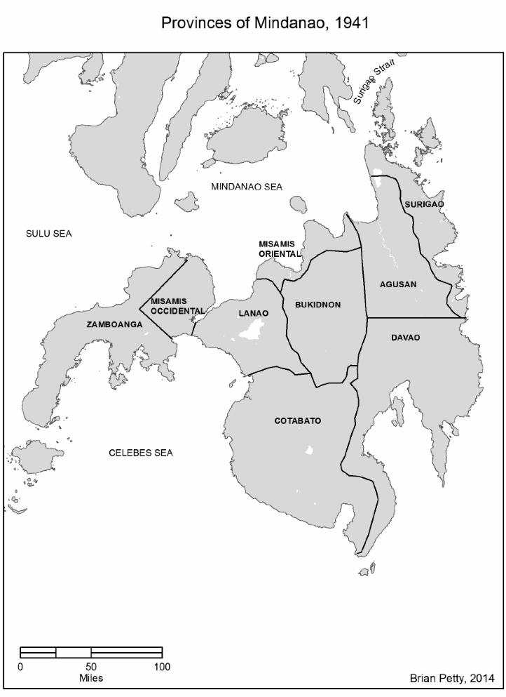 Provinces of Mindanao 1941 map by Brian Petty Areas of Guerrilla - photo 4