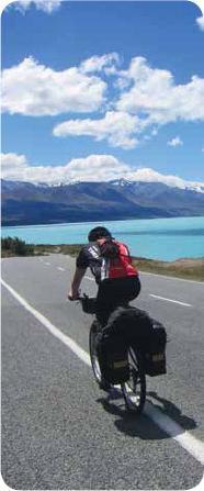 Alan cycling around Lake Pukaki South Island New Zealand Alan reaches - photo 10