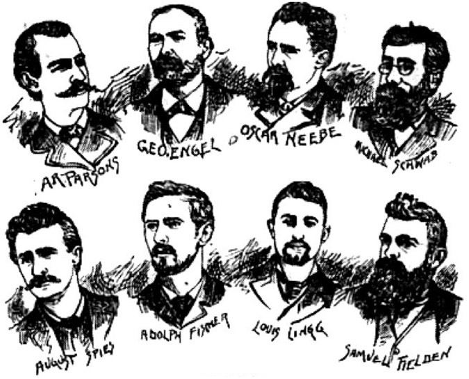 Illustration of the eight men convicted in the Haymarket trial that appeared in - photo 1