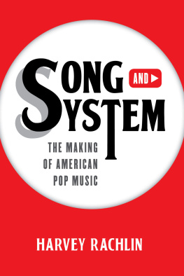 Harvey Rachlin Song and System: The Making of American Pop Music