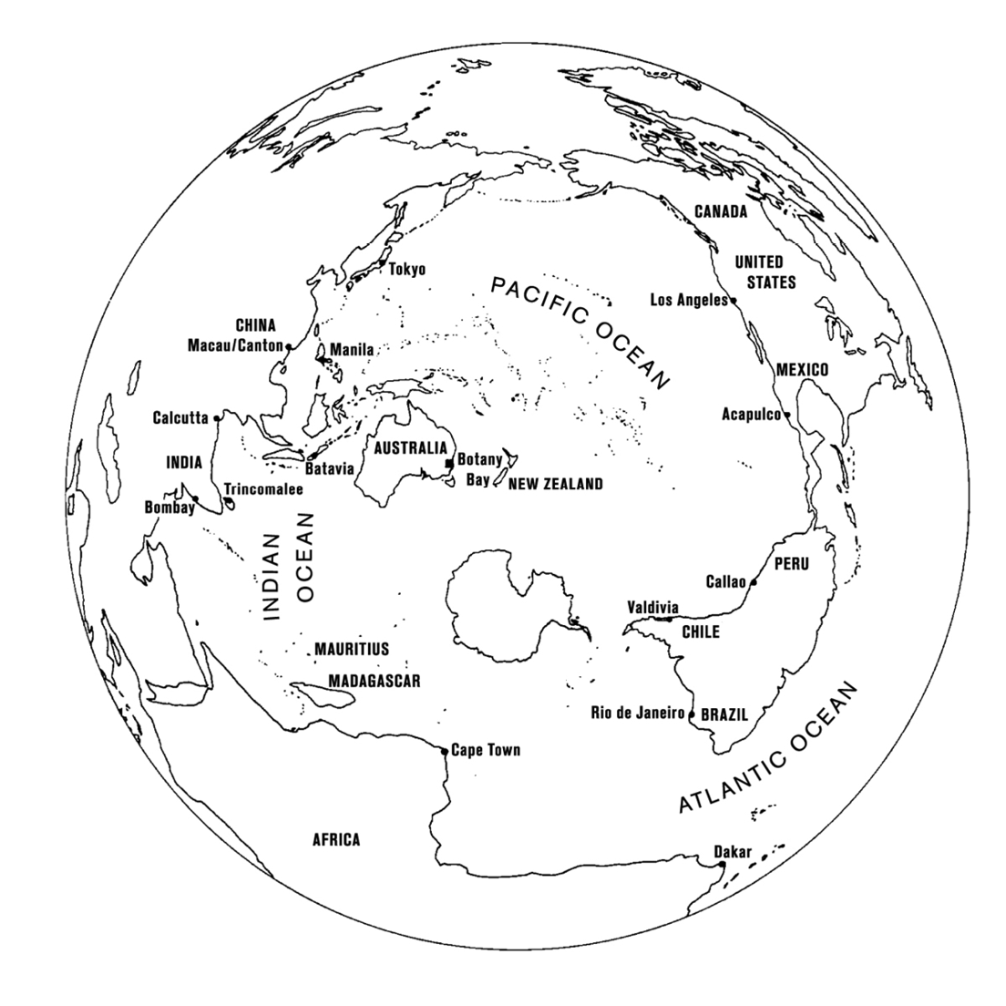 Map of Australia in relation to the East Indies and the Pacific coastlines - photo 1