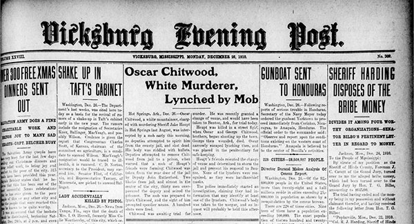 Front page of the December 26 1910 Vicksburg Evening Post This fact did not - photo 4