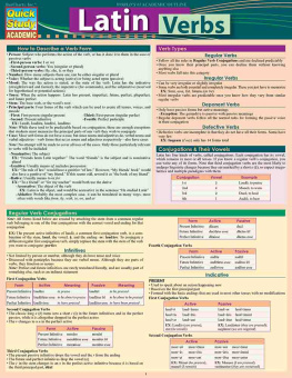 BarCharts - Latin Verbs: QuickStudy Laminated Reference Guide