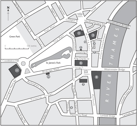 1 Admiralty 2 War Office 3 No 10 Downing Street 4 Whitehall Gardens 5 Richmond - photo 6