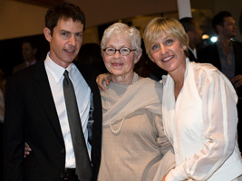 From left to right Vance DeGeneres Betty their mom and Ellen DeGeneres - photo 2