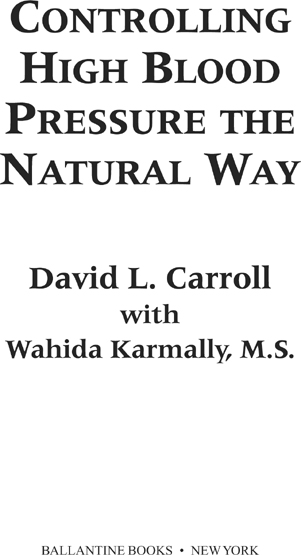 Contents Part I 1 2 Part II Controlling Your Blood Pressure - photo 2