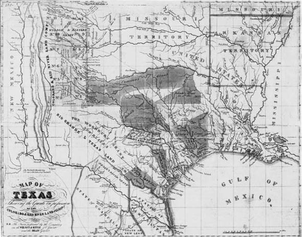 THIS MAP OF TEXAS PRIOR TO THE TEXAS WAR OF INDEPENDENCE SHOWS LAND GRANTS IN - photo 7