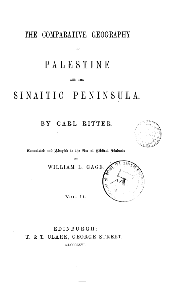 The Comparative Geographie Of Palestine And The Sinaitic Peninsula - photo 5