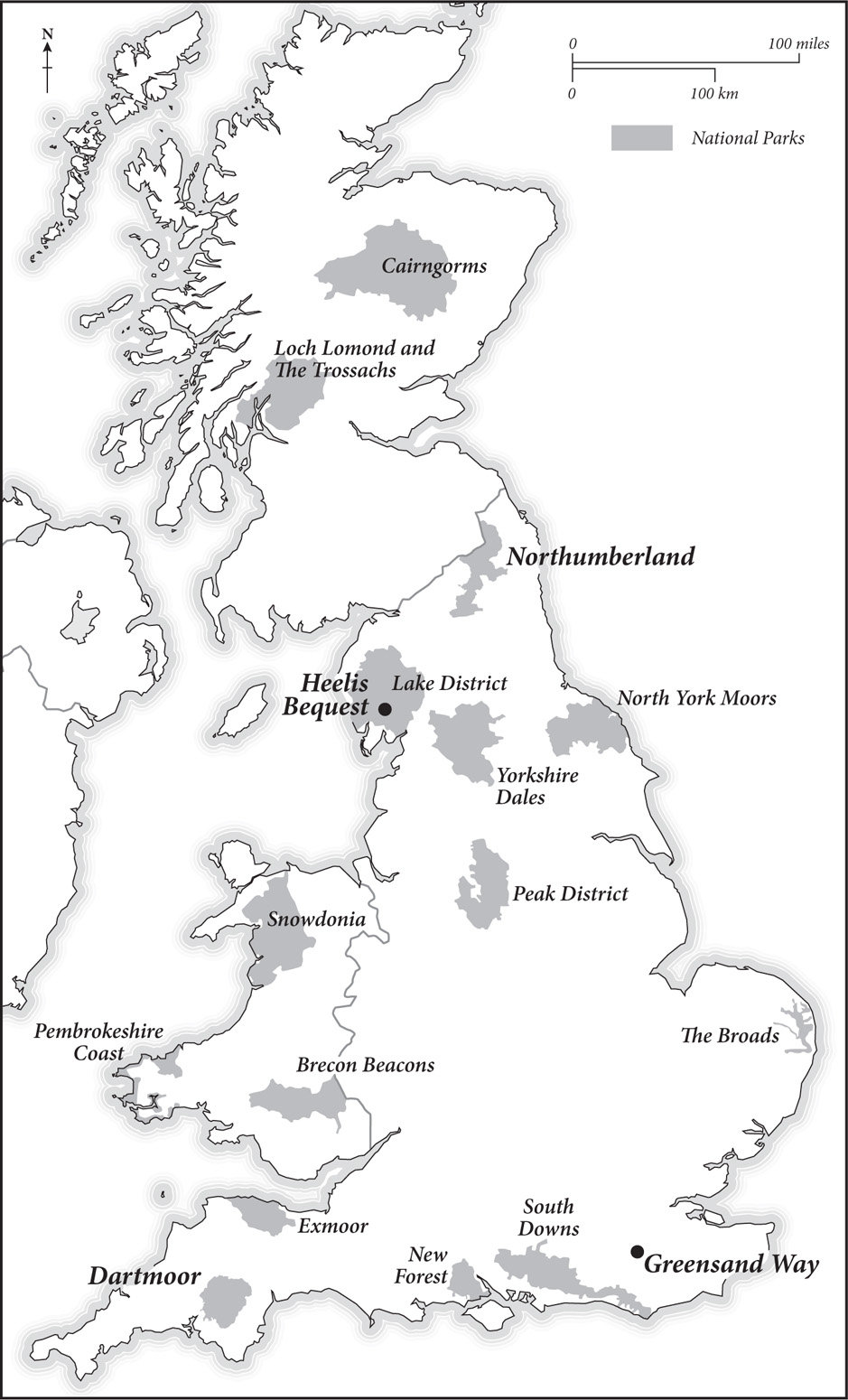 Britains National Park system and key locations examined in this book - photo 2