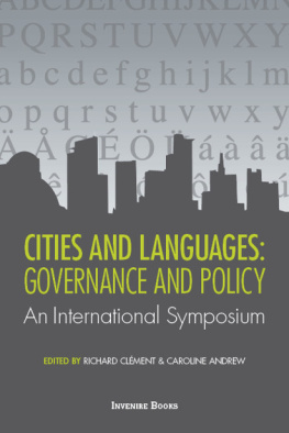 Richard Clément - Cities and Languages: Governance and Policy – An International Symposium