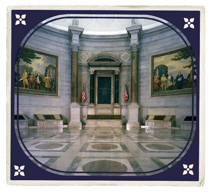 Paintings of the Founding Fathers decorate the National Archives There - photo 3