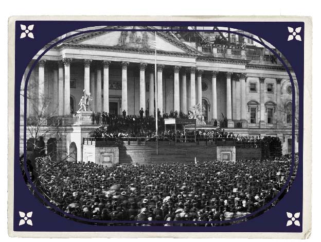 Crowds surround the US Capitol on the day of Abraham Lincolns first - photo 4