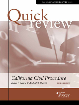 David Levine - Quick Review of California Civil Procedure