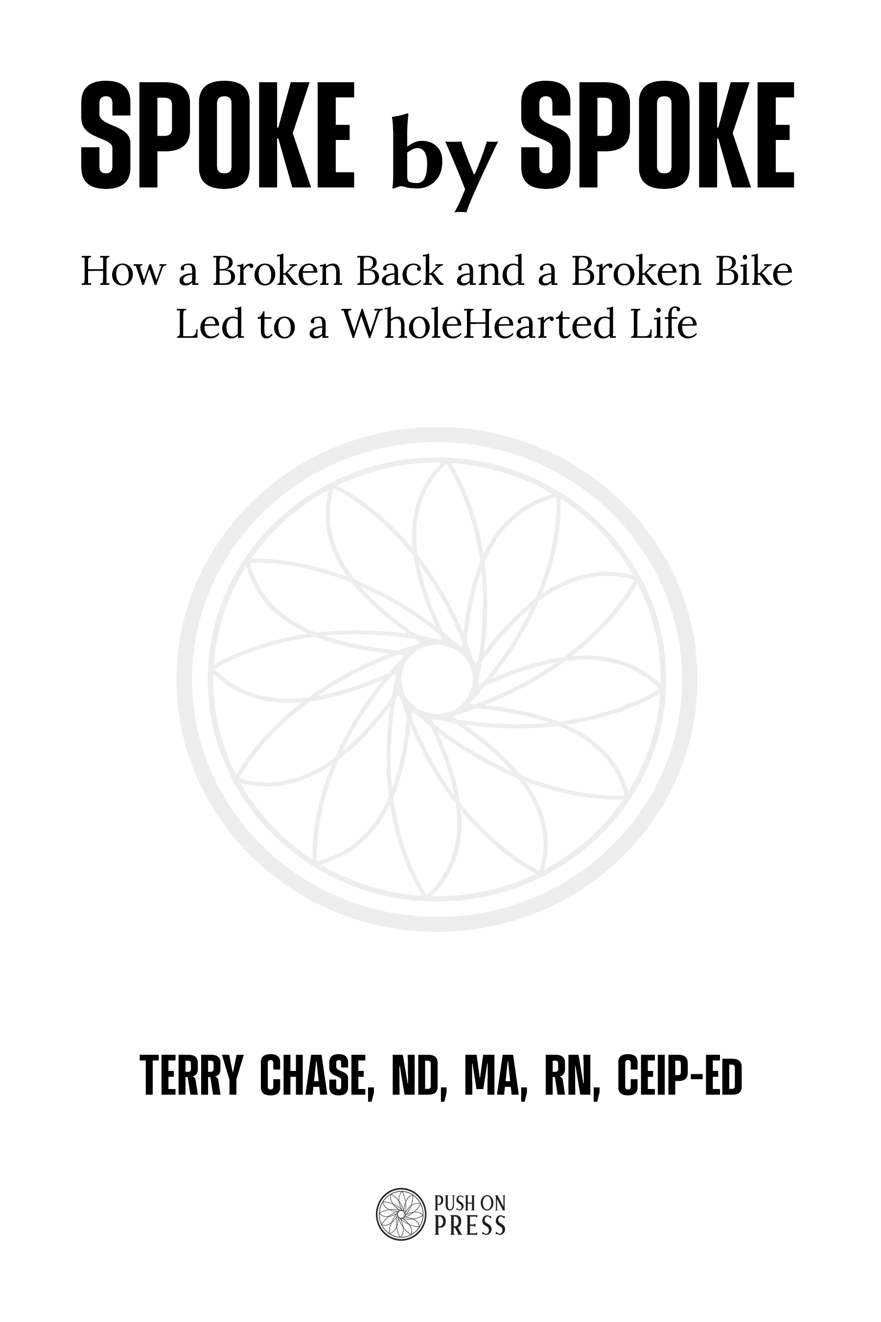 Table of Contents Praise for Spoke by Spoke How a Broken Back and a Broken - photo 1