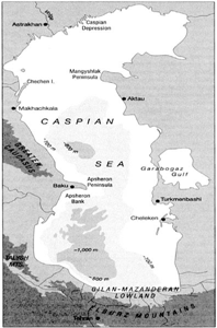 Map 6 Hydrogeology of the Caspian Sea Note All depths shown are approximate - photo 6