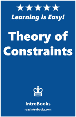 IntroBooks Theory of Constraints