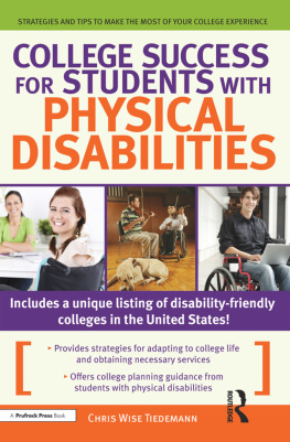 Christine Wise Tiedmann - College Success for Students with Physical Disabilities