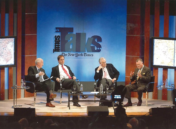 Halberstam second from right on a New York Times panel Journalist Dexter - photo 14