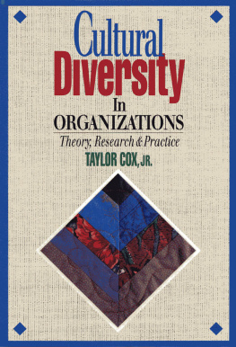 Taylor Cox Cultural Diversity in Organizations: Theory, Research and Practice