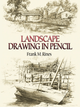 Frank M. Rines Landscape Drawing in Pencil