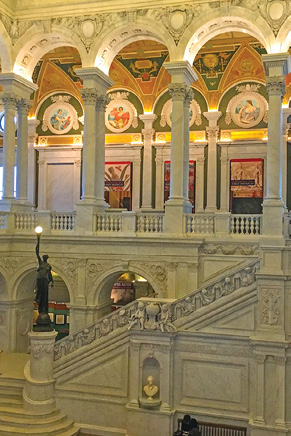 The elaborate interior of the Library of Congress Looking up at the - photo 10