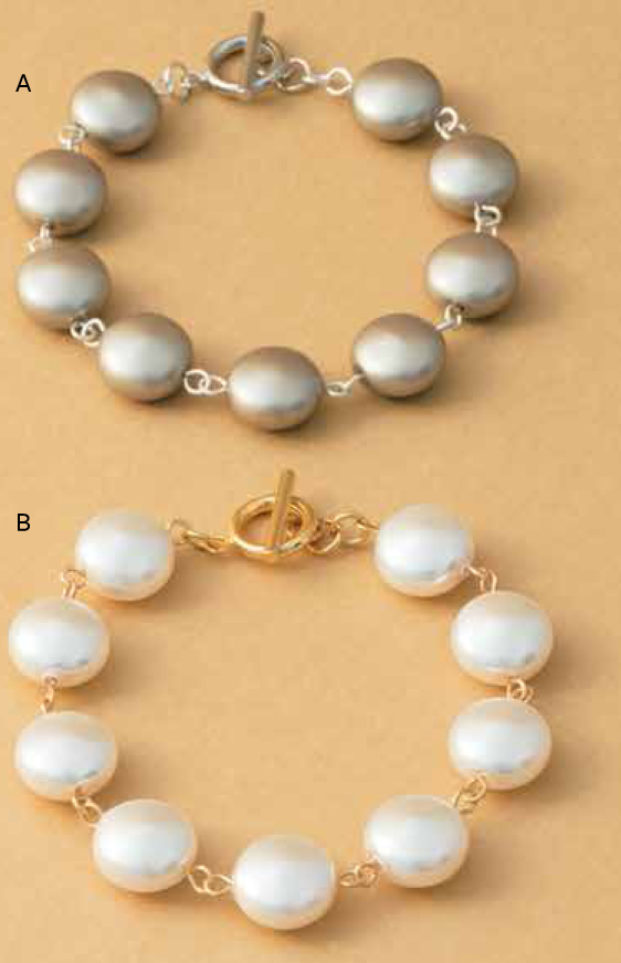 This simple yet classic bracelet design features Swarovski coin pearls - photo 4