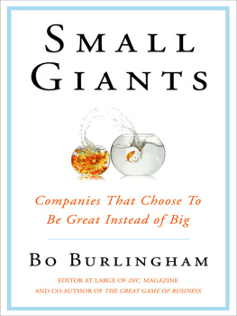 Bo Burlingham - Small Giants: Companies That Choose to Be Great Instead of Big