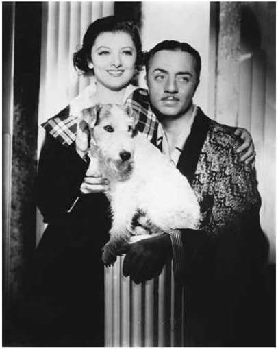 Myrna Loy and William Powell as Nick and Nora Charles seen with their dog - photo 2