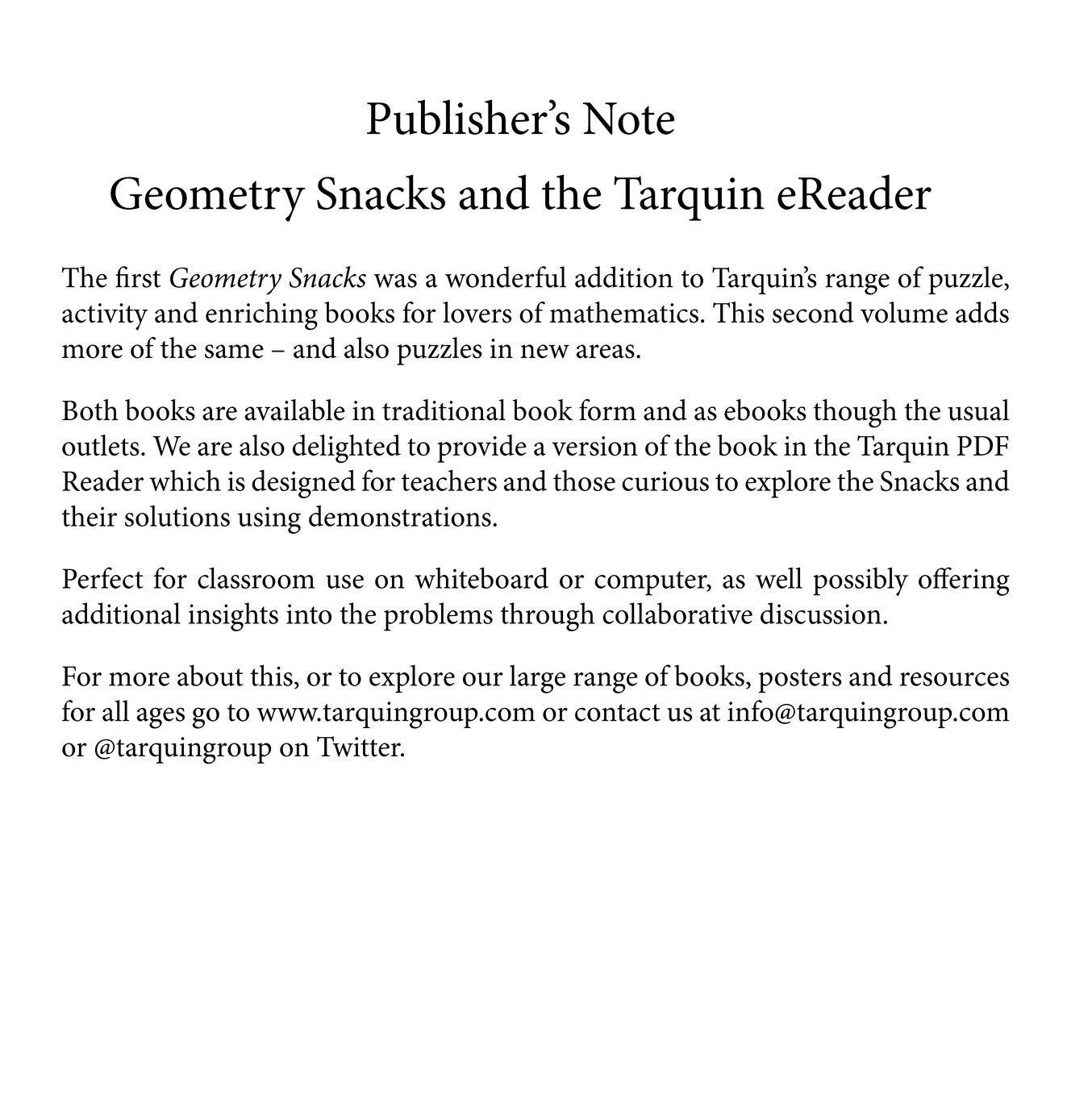 More Geometry Snacks Bite Size Problems and How to Solve Them - photo 4