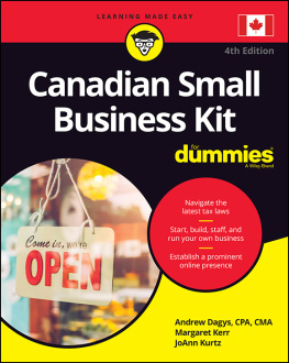 Andrew Dagys Canadian Small Business Kit For Dummies