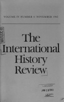 Paul M. McGarr - The International History Review (assortment)