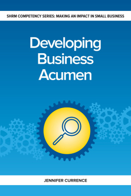 Jennifer Currence - Developing Business Acumen