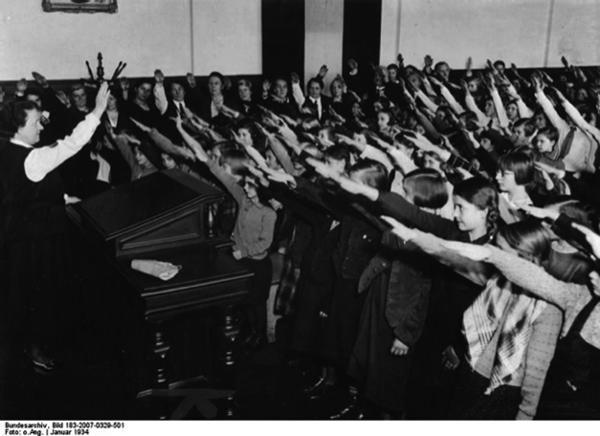 Children were taught at a young age to worship Hitler Here schoolchildren - photo 4