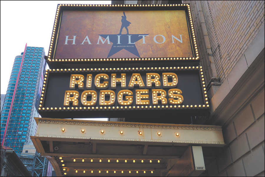 The marquee at the Richard Rodgers Theater where Hamilton has been playing - photo 4