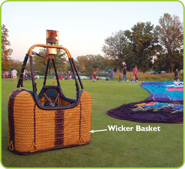 The passengers ride in a basket that attaches to the balloon Usually made of - photo 16